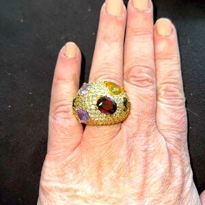 Noir Gold Statement Ring